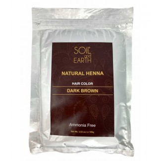 NATURALNA HENNA INDYJSKA CIEMNY BRĄZ SOIL and EARTH