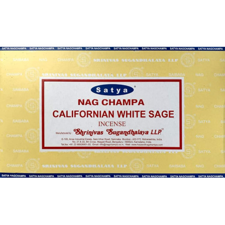 Indyjskie Kadzidełka SATYA Nag Champa Kalifornijska Biała Szałwia White Sage 15g